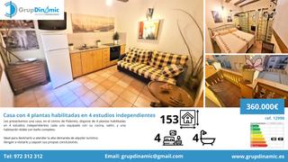 Maison jumelée à El Pedró. Casa con 4 plantas habilitadas en 4 estudios independientes