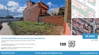Terrain résidentiel à Sant Joan - Vilarromà. Terreno edificable en zona de sant joan de palamós