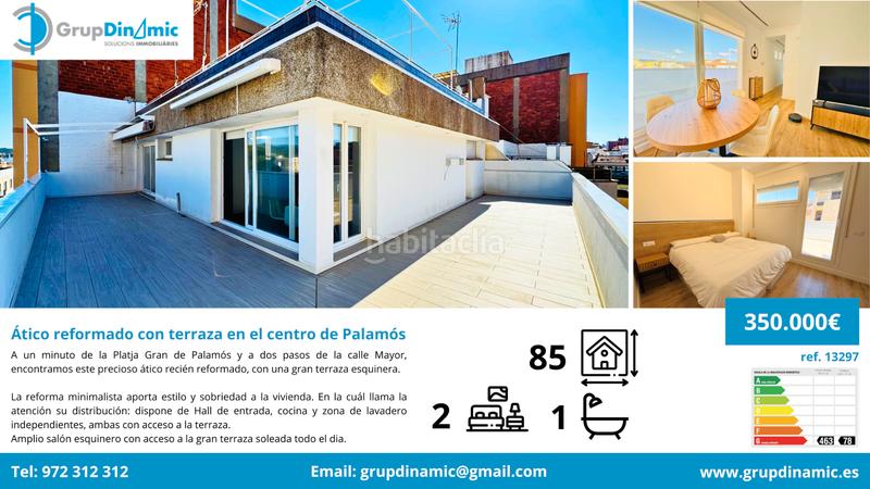 Foto 19bfcba9-1762-43e1-9758-c46794e9ced3. Ático  reformado con terraza en el centro en Palamós