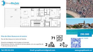 Pis a Platja Gran. Piso de obra nueva en el centro de palamós.