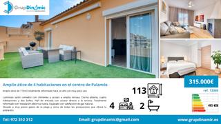 Etagenwohnung in Platja Gran. Amplio ático de 4 habitaciones en el centro de palamós