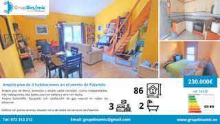 Pis a Avinguda Catalunya. Amplio piso de 3 habitaciones en el centro de palamós