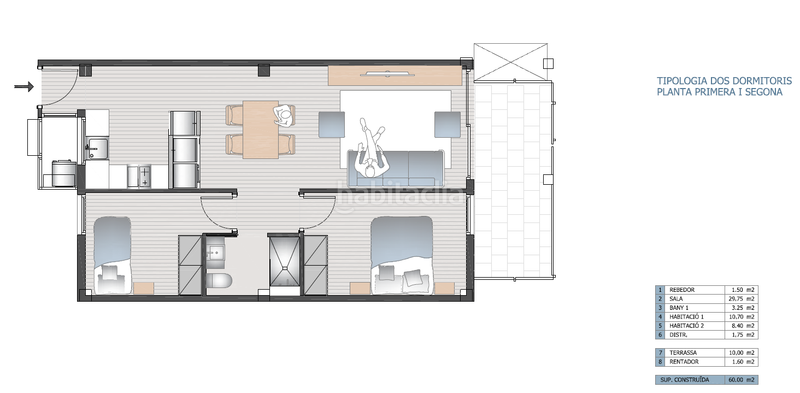 Foto f0d9bd58-bfba-454d-a17d-f68f4d8ba3df. Flat 63m<sup>2</sup> in carrer de la font 42i in Sant Joan - Vilarromà Palamós