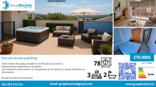 Pis a Platja Gran. Piso con parquing y gran terraza a dos pasos de la platja gran