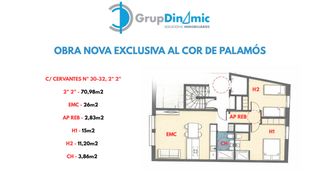Pis  Carrer miguel de cervantes 32. Piso de obra nueva céntrico. ascensor, 2 habitaciones y 2 baños.