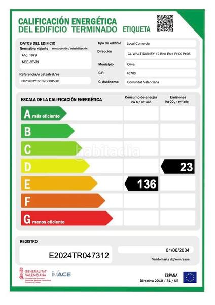 Foto c18a0dec-cb30-4593-a7ba-803da7aee799. Local commercial dans calle waltdisney 12 dans Oliva pueblo Oliva