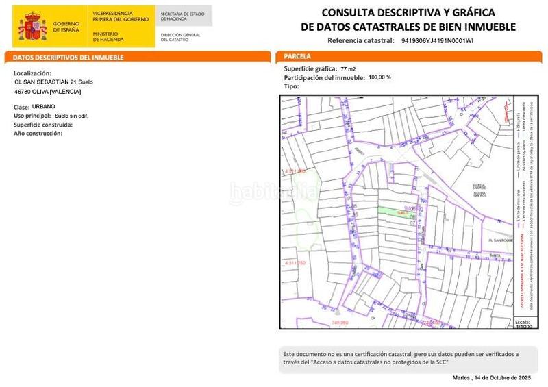 Foto 806d990b-ef39-4570-ada7-32aa3d7d7daf. Terreny residencial a calle de san sebastiá 21 a Oliva