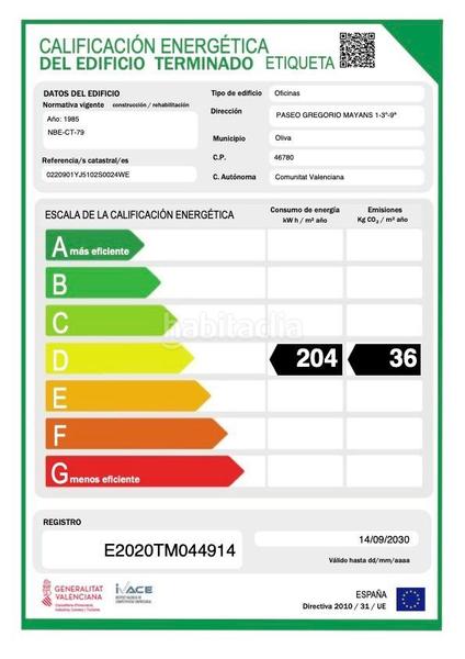 Foto 19355850-e89a-4369-a8c8-82ec46b69e04. Pis a paseo gregorio mayans y ciscar 1 a Oliva pueblo Oliva