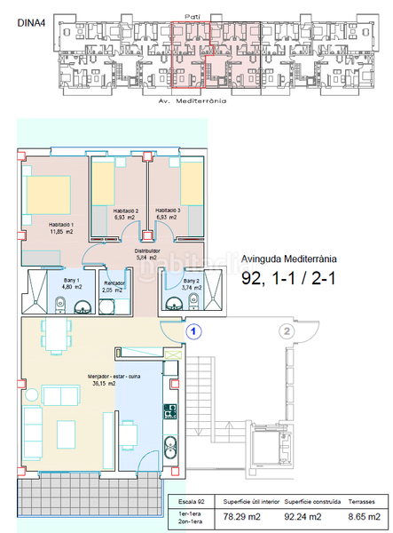 Foto 54b69628-a697-4cd1-869c-ef4331fb07d7. Flat 92m<sup>2</sup> in avinguda mediterrània 94 in Centre Vidreres