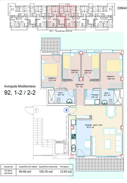 Foto ee48c610-4439-4fbb-90fb-5118295f8d33. Penthouse 104m<sup>2</sup> in avinguda mediterrània 94 in Centre Vidreres