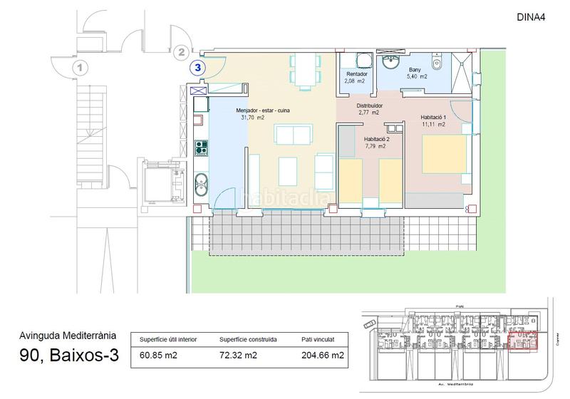 Foto f46a215a-cc56-4941-b739-abe0834122ec. Flat 72m<sup>2</sup> in avinguda mediterrània 94 in Centre Vidreres