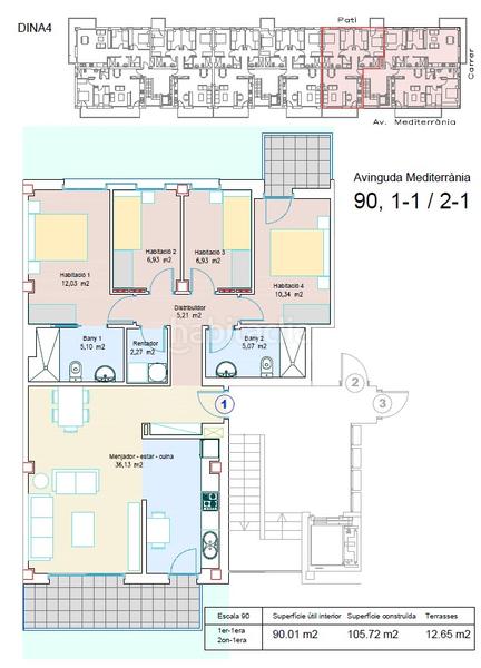 Foto 66008bc7-9a48-4858-89ec-68a4f17ed140. Flat 105m<sup>2</sup> in avinguda mediterrània 94 in Centre Vidreres
