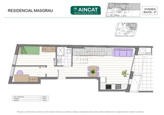 Trplex  Calle josep masgrau. Planta baja tipo trplex en el pedr de 3 habitaciones + sala am