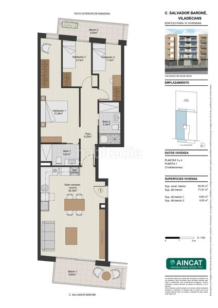 Foto fb93bfcc-3bb5-4e60-bed3-f468c253d3ae. Appartement 83m<sup>2</sup> avec chauffage dans Centre Viladecans
