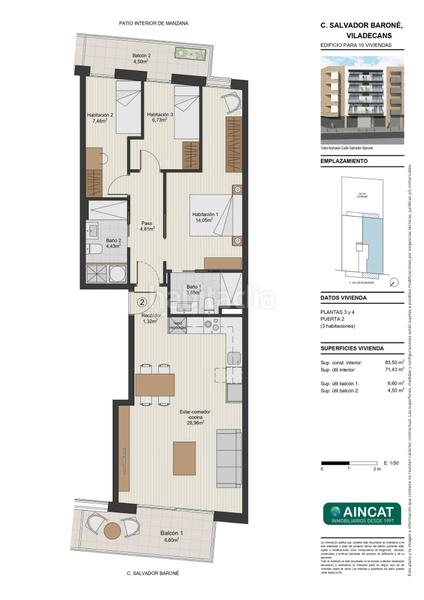 Foto 73f02a42-6ea5-4b6b-b1ff-c0dfb4919afc. Penthouse 95m<sup>2</sup> with heating in Centre Viladecans