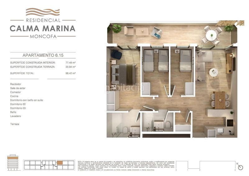 Foto 5a37c314-272f-4c0e-bab4-120c0fc594dc. Apartament amb calefacció aparcament piscina a Moncófar Playa Moncofa