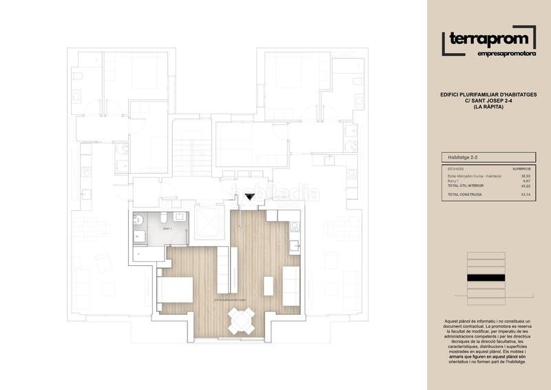Foto 8b44964a-abf1-4cfe-bd29-25323f4ddcac. Appartement 45m<sup>2</sup> avec chauffage dans Nord Sant Carles de la Ràpita