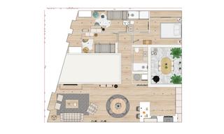 Pis a Vilassar de Dalt. Planta baja con patio