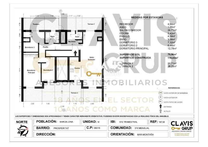 Foto 88e89bb6-456c-4b7a-a7d7-2b986ea82aaa. Àtic amb calefacció a Prosperitat Barcelona