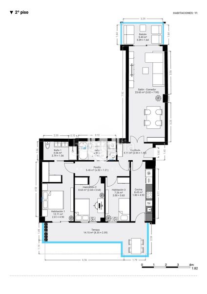 Foto 12080d5e-9e61-4e1c-b711-43347add832b. Piso exclusiva vivienda moderna, elegante y lista para entrar a vivir, donde la amplitud interior, la luz natural y los espacios exteri en Badalona