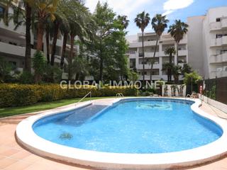 Apartament  Carrer port joan. Apartamento de 1 dormitorio, terraza y piscina, santa margarita