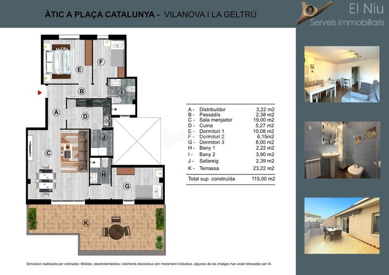 Foto 711c1243-3cc0-4e5a-b8ad-7332c9ca5848. Ático céntrico y soleado ático con terraza en Centrevila Vilanova i la Geltrú