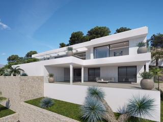 Casa a La Empedrola. Villa de nueva construcción con increíbles vistas al mar y al pe
