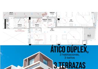Attique à Avinguda de barcelona 55. Ático dúplex 3 habitaciones dobles,3 baños y 3 terrazas