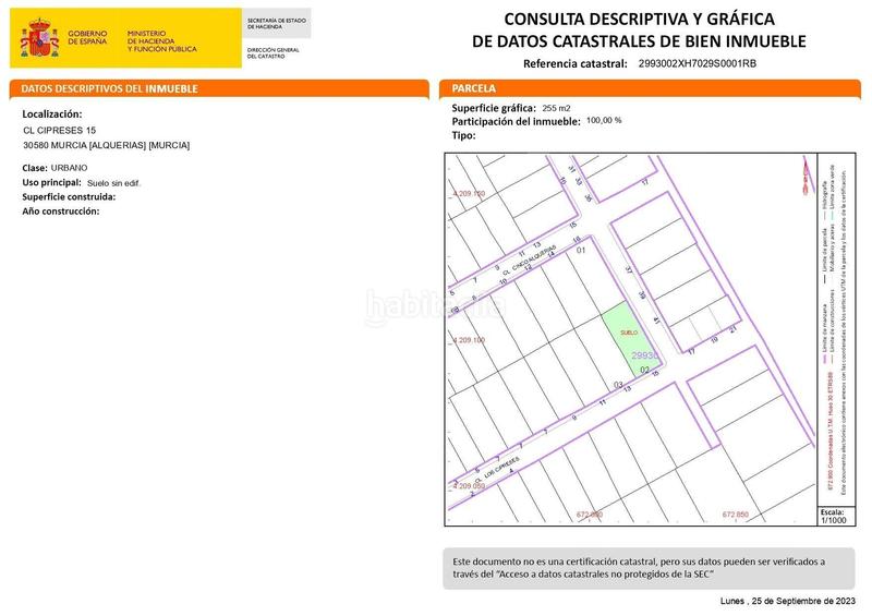 Foto 4296c7c3-0332-4f9f-bbb4-e9ca051aabb1. Wohngrundstück in calle cipreses 17 in Sangonera la Seca Murcia