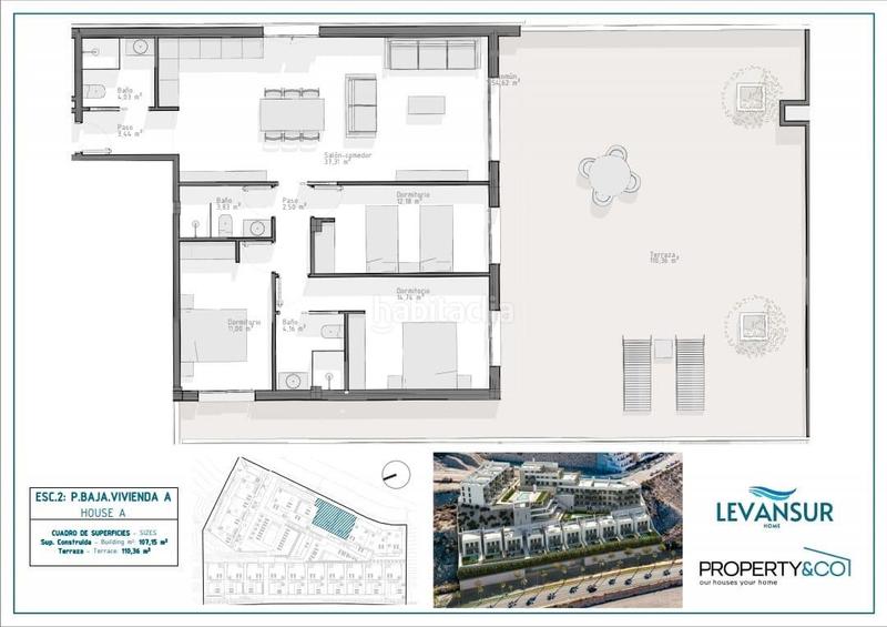 Foto 06796e2b-09b3-4d40-802c-7143805f0a11. Pis amb calefacció aparcament piscina a El Hornillo Águilas