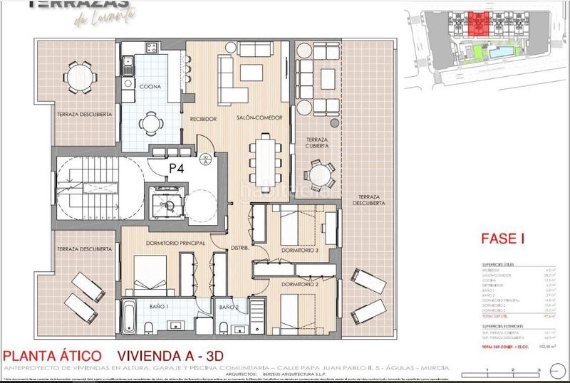 Foto e2af0d84-bb33-42ac-a616-35cdfb126ac8. Piso ático de 3 dormitorios con amplia terraza en residencial con piscina. segunda linea de las Delicias en Águilas
