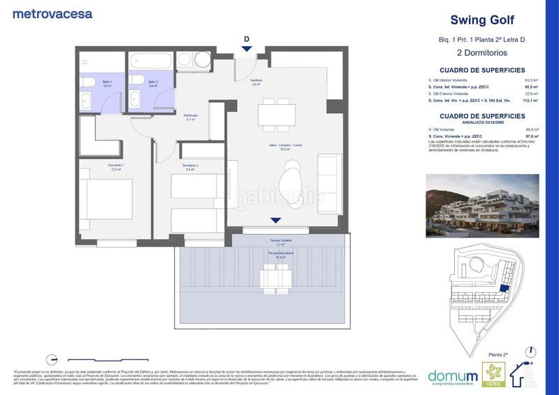 Foto 9400cf59-3c96-47eb-a9cf-295a08909d01. Apartamento  de 1 dormitorio con terraza en urbanización swing golf en San Juan de los Terreros