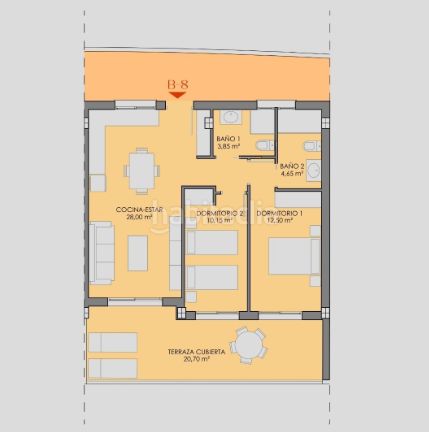 Foto c0a0765d-7f8e-4567-9751-dc69038a59dc. Apartament amb calefacció piscina a Las Lomas de Rame-Bahía Bella Alcázares (Los)