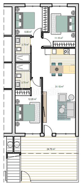Foto 1f25d8c9-e285-4b99-b487-a4fa70aaa2f9. Apartament amb piscina a Roldán Torre - Pacheco