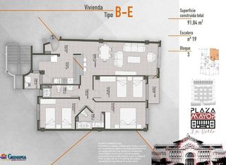 Piso en Plaza plaza arquitectos cerdán y beltri 19. Se vende piso a estrenar en la unión con 3 dormitorios, 2 baños