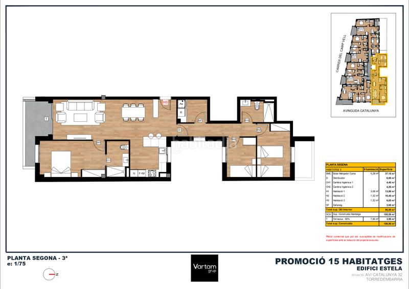 Foto 5fd8bd61-74b1-4455-9e58-e094c4f5fb5b. Appartement 109m<sup>2</sup> dans avinguda de catalunya 32 dans Centre Torredembarra