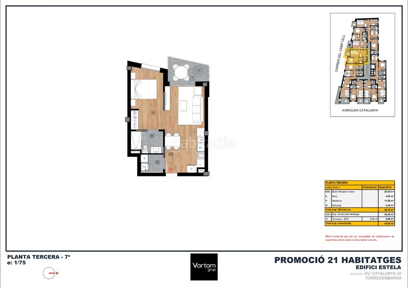 Foto d16bc00f-3714-4592-b8dd-a6a9e6338b5d. Etagenwohnung 48m<sup>2</sup> in avinguda de catalunya 32 in Centre Torredembarra