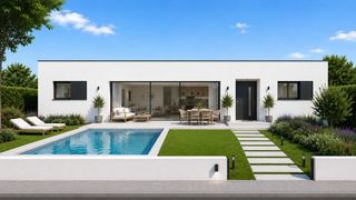 Xalet a Calle pirineu 7. Casa de obra nueva en venta en garriguella