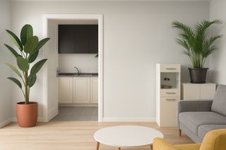 Piano terra in La Sagrera. Planta baja con patio junto a hipercor meridiana.