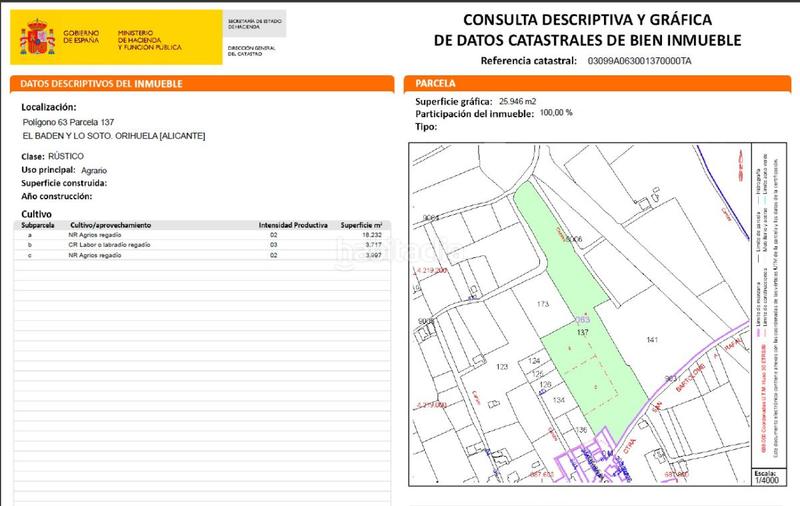 Foto 1fdf0ce9-7772-4e86-8932-9ef0259dbc4b. Residential plot in el baden y lo soto. in Molins - Campanete - San Bartolomé Orihuela