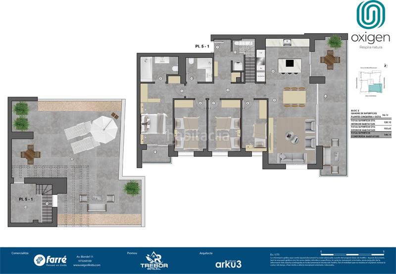 Foto 4b3ffde9-d3fb-4a90-9e9a-02f32ba7321e. Àtic 148m<sup>2</sup> a carrer maria montesori 12 a Cappont Lleida