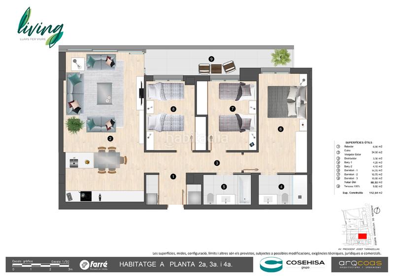 Foto fe2e48a1-e75a-46d0-87db-e4d7a9325d42. Appartement 112m<sup>2</sup> dans avinguda de victoriano muñoz 2 dans Lleida