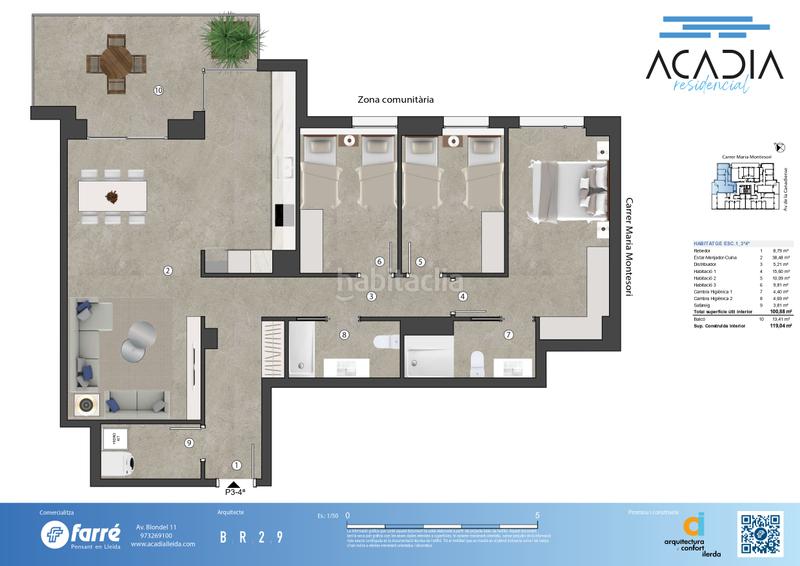 Foto 9c3c3806-789e-4741-a63e-d35f81dd2d4c. Flat 120m<sup>2</sup> with heating parking pool in Cappont Lleida