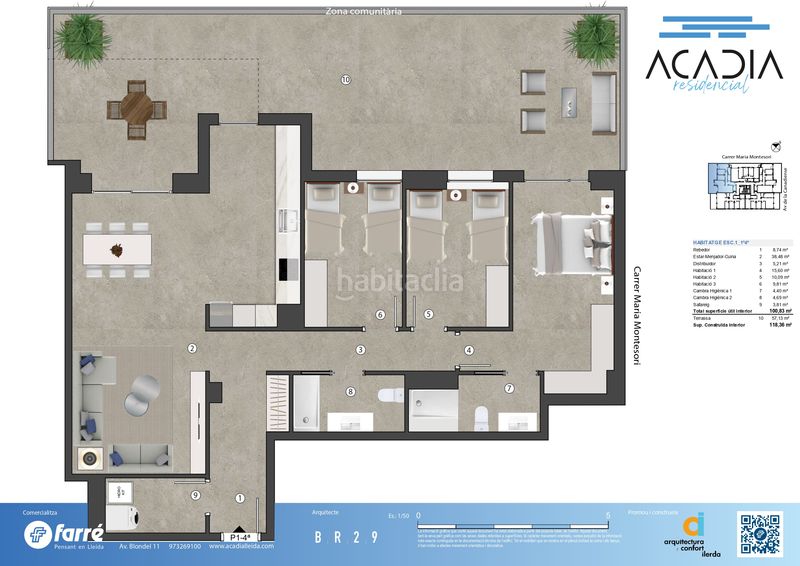Foto bc6b7c5c-c753-40b0-92d0-a1795112f668. Pis 118m<sup>2</sup> amb calefacció aparcament piscina a Cappont Lleida