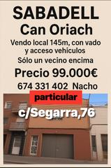 Local commercial à Carrer de la segarra 76. Can oriach c/segarra vendo local 145m