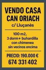 Casa  Carrer del lluçanès. Can oriach vendo casa en planta baja
