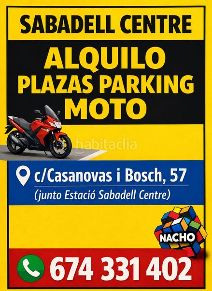 Foto 2968846a-12fe-4c21-8b95-bd205f8f0fcf. Miete motorradparkplatz in carrer de casanovas i bosch 57 in Sabadell