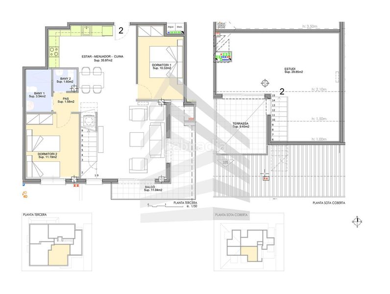 Foto ae528424-cfea-4d1f-864d-9608a7a937e7. Duplex con riscaldamento in Solsona