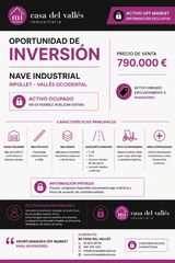 Nau industrial a Zona Industrial. Activo ocupado nave industrial ripollet 3.342 m²