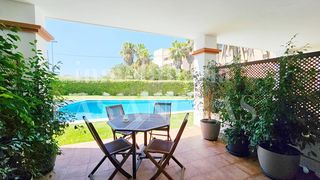 Semi detached house in Marina Botafoc-Talamanca. Estiloso adosado duplex con varias terrazas cerca de la playa